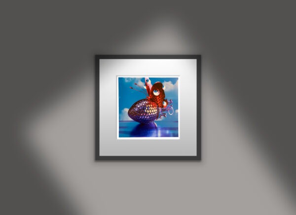 Grenade lemon art print in frame