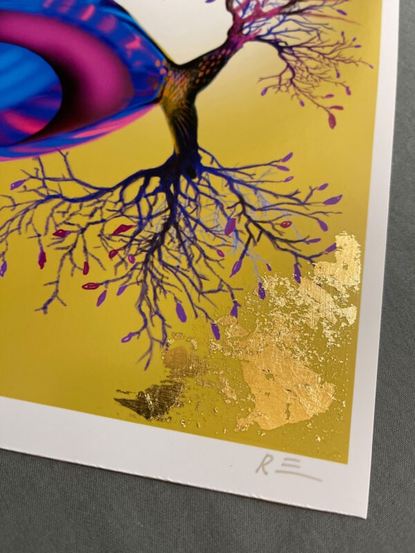 Lemon fish surreal bright colors artwork